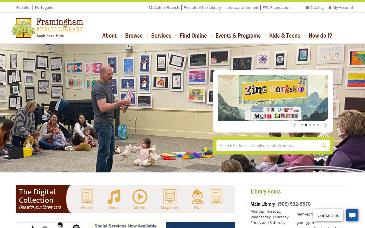 Framingham Public Library website for local obituary research and newspaper archives