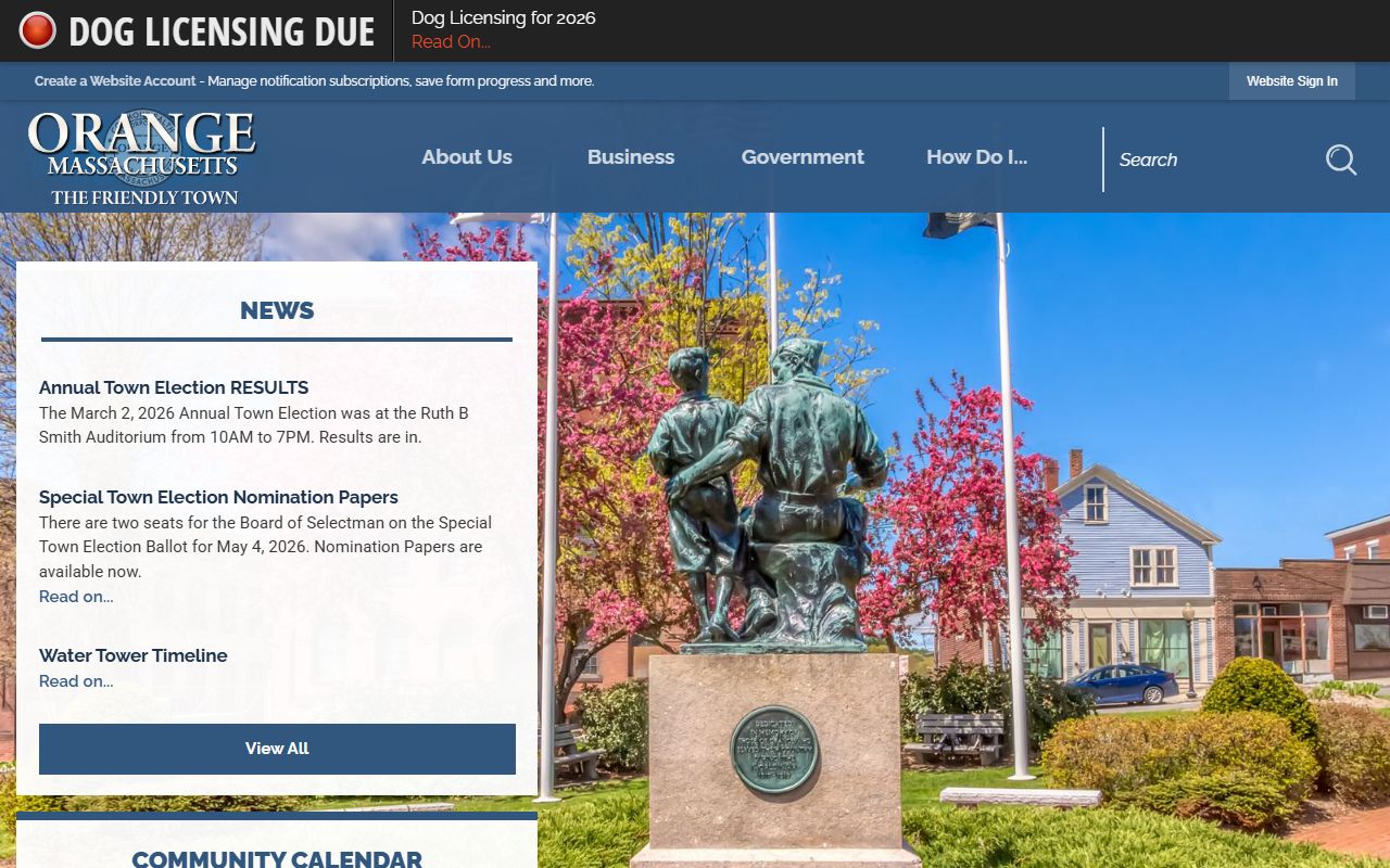 Orange town website Franklin County obituary records