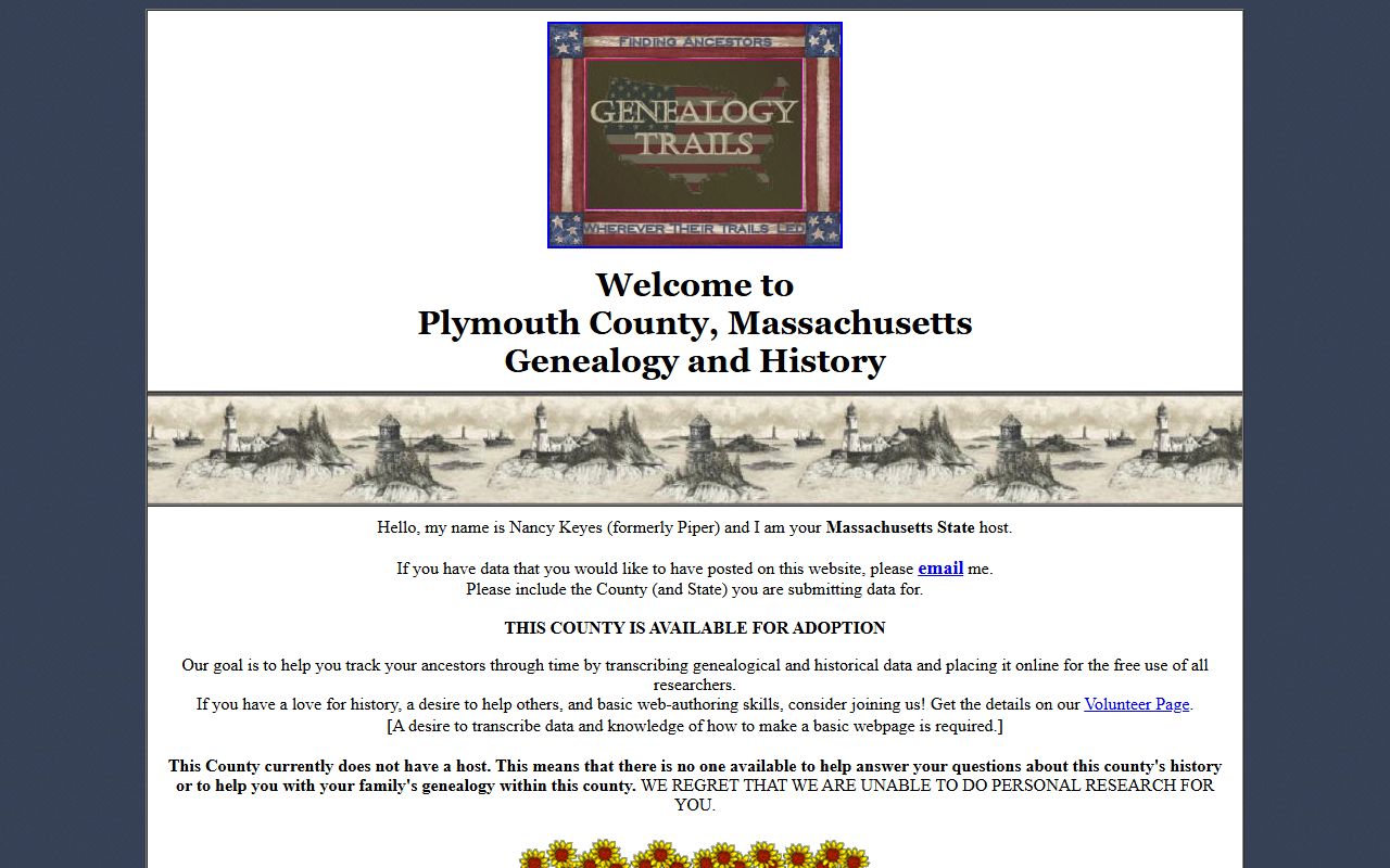 Plymouth County Genealogy Trails obituary records