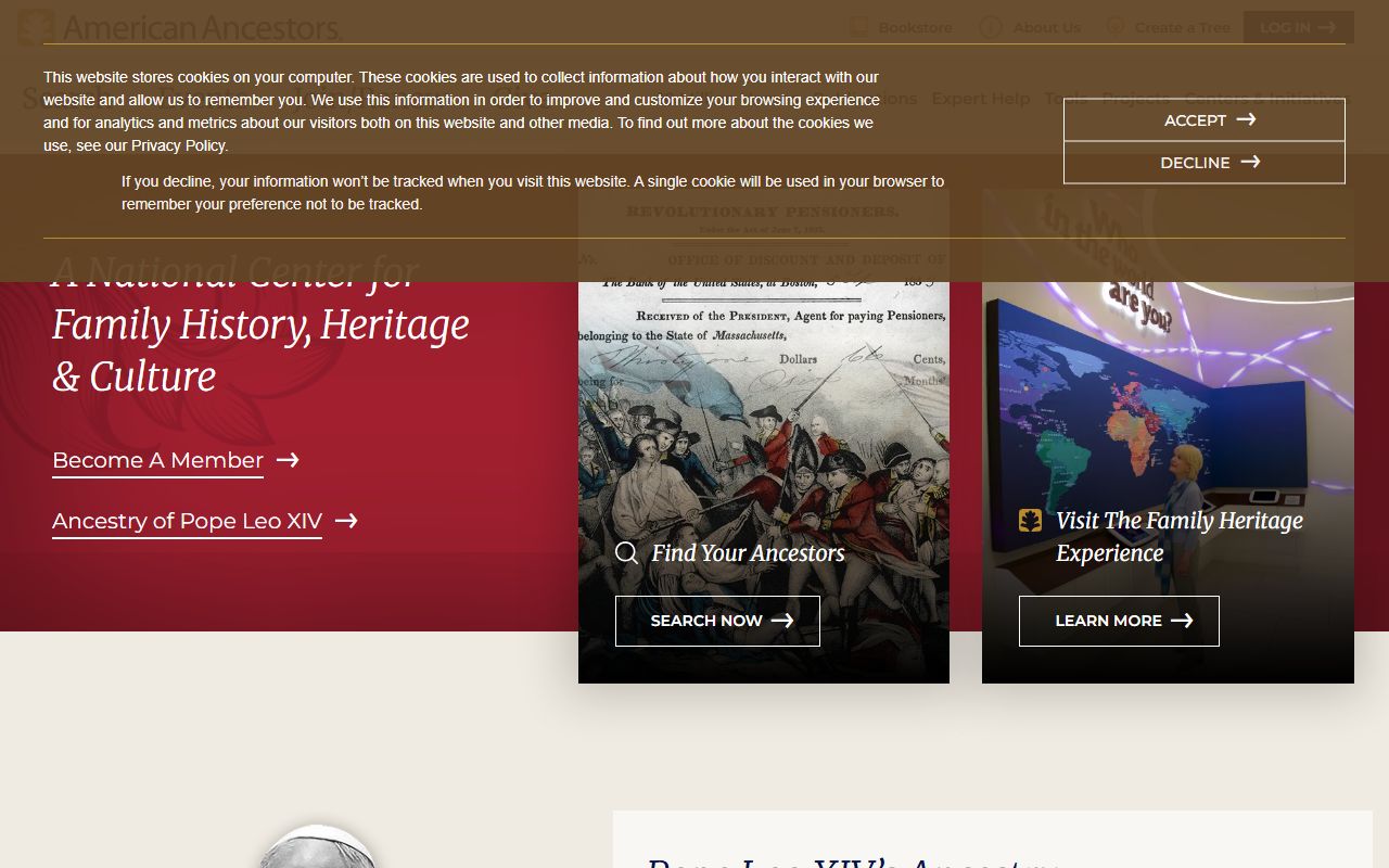 AmericanAncestors.org Massachusetts obituary records and vital records index